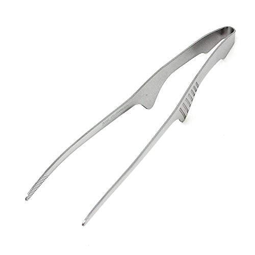 Todai 9.4-Inch Stainless Steel Non-Slip Yakiniku BBQ Tongs (Silver) - CookCave