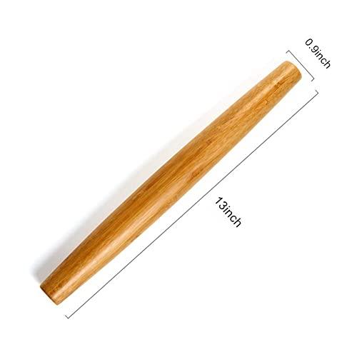 HONGLIDA Classic French Rolling Pins Bamboo Wooden Rolling Pin for Baking Pizza Dough Pie Cookie, 13-Inch - CookCave