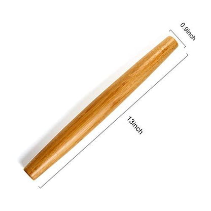 HONGLIDA Classic French Rolling Pins Bamboo Wooden Rolling Pin for Baking Pizza Dough Pie Cookie, 13-Inch - CookCave