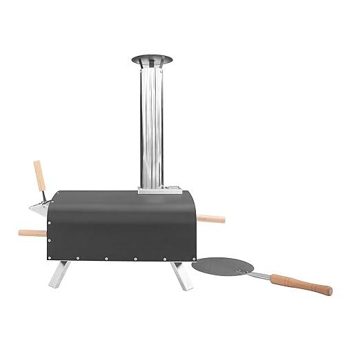 Pizza Oven 13" Wood Fired Outdoor Stove Portable Backyard Pizza Maker - CookCave