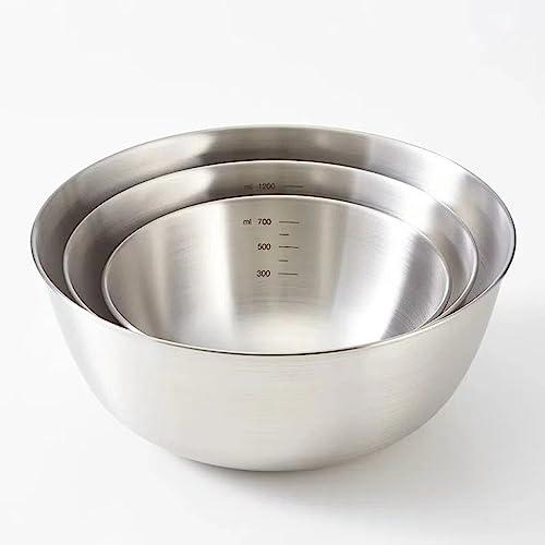 Stainless Steel Mixing Bowls-3 Packs Small Thicker Stainless Steel Flat Bottom Mixing Bowls Set, Home, Refrigerator, and Kitchen Food Storage Organizers - CookCave