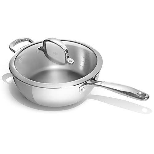 OXO Good Grips Tri-Ply Stainless Steel Pro 3.5QT Covered Saucepan - CookCave