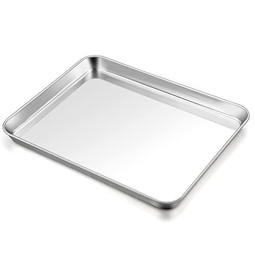 TeamFar Baking Sheet, 17.6’’ x 13’’ x 1’’ Stainless Steel Large Cookie Sheet Baking Tray Pan for Oven, Non-Toxic & Healthy, Rust Free & Heavy Duty, Mirror Finish & Dishwasher Safe - CookCave