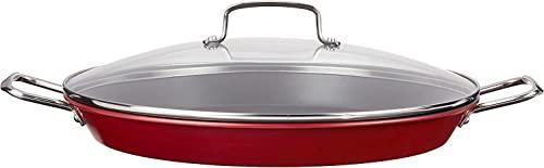 Cuisinart ASP-38CR 15-Inch Paella Pan With Lid, Red - CookCave