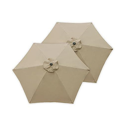 Sunshine Outdoor 9ft with 6 Ribs Patio Umbrella Replacement Canopy Market Umbrella Top Outdoor Umbrella Canopy Poloere(2pcs/package) - CookCave