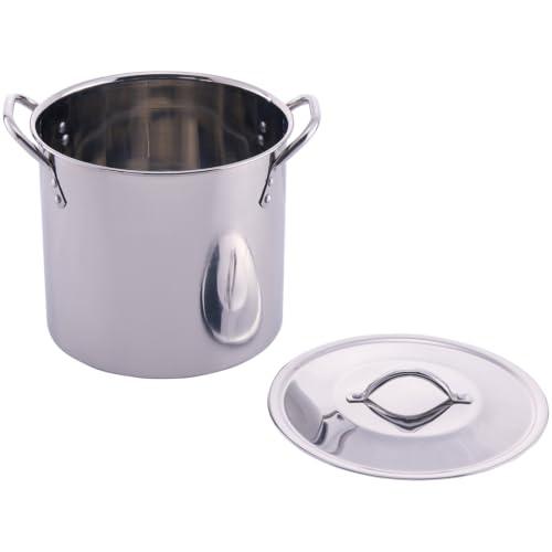8-Qt Stainless Steel Stock Pot with Metal Lid - CookCave