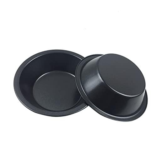 LoveDeal Nonstick 5 Inch Mini Pie Pans, Set of 4 Small Pie Plates for Baking, 7.8oz Carbon Steel Round Bakeware Set for Baking Pies, Cakes, Tarts, Desserts, Recipes - Black - CookCave