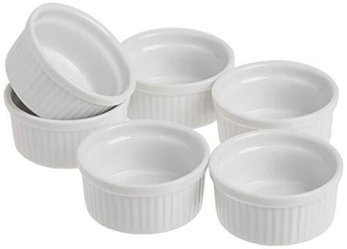 Norpro 3oz/90ml Porcelain Ramekins, Set of 6, One Size, White - CookCave