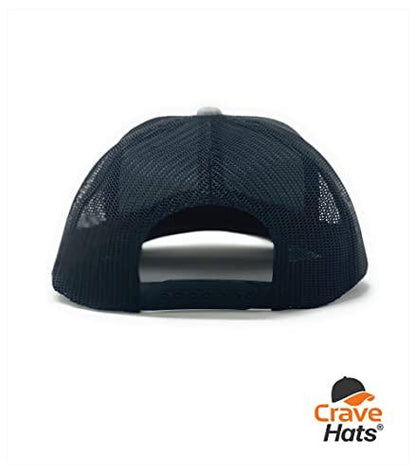 CRAVE HATS Grill Master Hat, Grilling Gifts, Grill Gifts for Men, Unique Grill Gifts (Gray/Black) - CookCave