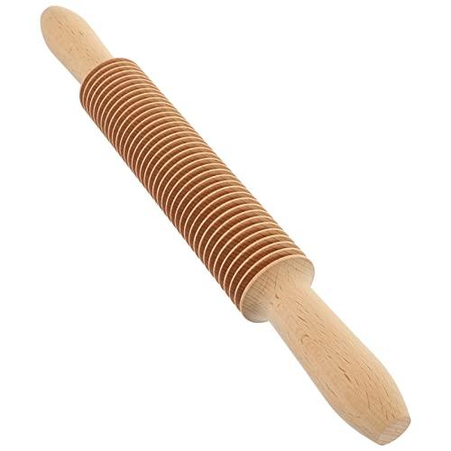 HEMOTON Pasta Rolling Pin Pasta Making Tool Multitools Multipurpose Tool Clay Rolling Pin Dough Cutter Roller Gnocchi Board Lefse Griddle Baking Rolling Pin Wood Pastry Slicer - CookCave