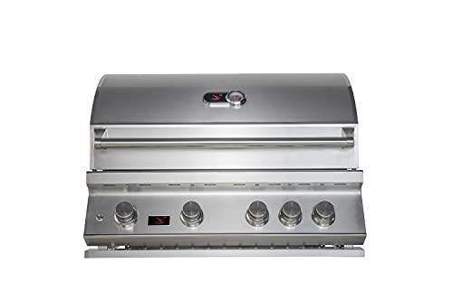 Bonfire 34-inch 4-Burner Liquid Propane Gas Grill 72,000 BTU Built in Outdoor BBQ with Infrared Burner and Rotisserie Kit for Bbq Island Kitchen, 304 stainless steel, CBB4-LP - CookCave