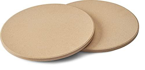 Napoleon Personal Sized Pizza Baking Stone Set - BBQ Grill Accessories, Two 10-inch Personal Pizza Baking Stones, Stone Oven Pizza, Pizzaria Results, Easy To Use, Use In BBQ Grill or Oven - CookCave