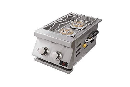 Whistler Built-in Propane Gas Stainless Steel Double Side Burner with NG Conversion Kits - CookCave