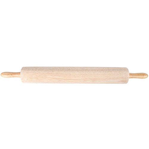 18-Inch Wooden Rolling Pin, Hardwood Dough Roller With Smooth Rollers for Baking Bread, Pastry, Cookies, Pizza, Pie and Fondant - CookCave