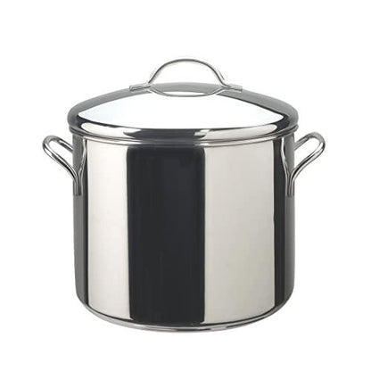 Farberware 50008 Classic Stainless Steel Stock Pot/Stockpot with Lid - 12 Quart, Silver - CookCave