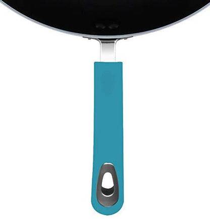 Utopia Kitchen Saute Fry Pan Nonstick Frying Pan - 11 Inch Induction Bottom - Aluminum Alloy and Scratch Resistant Body - Riveted Handle (Turquoise-Black) - CookCave
