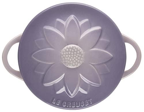Le Creuset Stoneware Mini Round Cocotte with Flower Lid, 8oz., Provence - CookCave