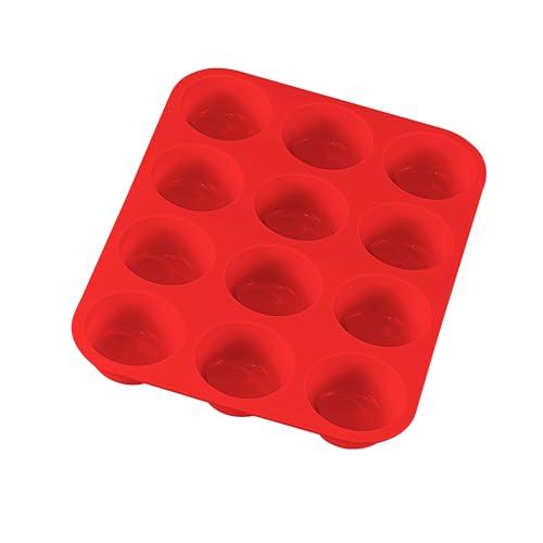 La Chat Silicone Muffin Pan- Nonstick Cupcake tray for baking, Silicone molds for making Muffins, Cupcakes and Egg maffins, cookiers (large, 1 pcs) - CookCave