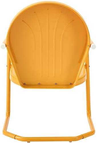 Crosley Furniture CO1001A-TG Griffith Retro Metal Outdoor Chair, Tangerine - CookCave