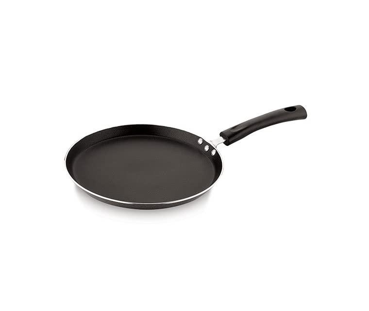 Shourya Trading Non Stick Dosa Pan or Roti Tawa,Big Dosa Pan Size-285 mm,Thickness 2.6mm,Non Stick Dosa Tawa,Round Griddle,Cookware pan- Color -Black - CookCave