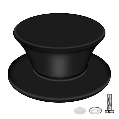 Pot Lid Knob Replacement Silicone Universal Pan Lid Holding Handles, Heat Resistant Dishwasher Safe for Slow Cookers, Skillets and Kitchen Cookware Lids Covers (Black) - CookCave