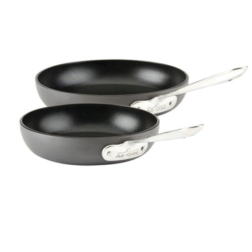 All-Clad HA1 Hard Anodized Nonstick Fry Pan Set 2 Piece, 8, 10 Inch Induction Oven Broiler Safe 500F, Lid Safe 350F Pots and Pans, Cookware Black - CookCave