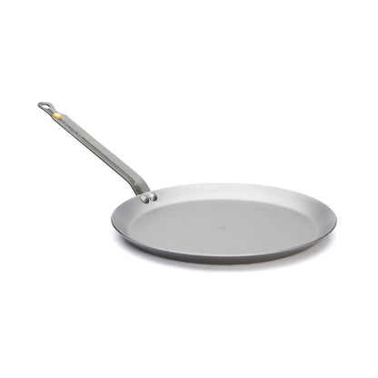 de Buyer MINERAL B Carbon Steel Crepe & Tortilla Pan - 10.25” - Ideal for Making & Reheating Crepes, Tortillas & Pancakes - Naturally Nonstick - Made in France - CookCave