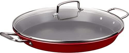 Cuisinart ASP-38CR 15-Inch Paella Pan With Lid, Red - CookCave