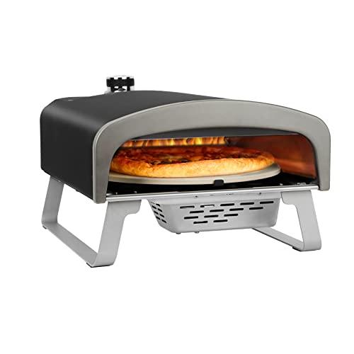 Q Pizza Gas Pizza Oven Portable Propane Pizza Oven with Automatic Rotating Stone for Outdoor Cooking, Portable Gas Pizza Oven For Outside Garden Backyard Party - CookCave