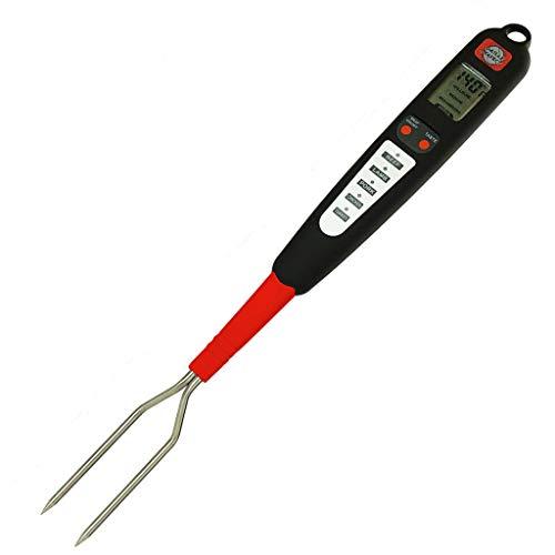 Digital Meat Thermometer Fork for Grilling and Barbecue Fast Read Electronic Probes with Ready Alarm Quick Accurate BBQ Temperature Turner for Steak Chicken Hot Grilled Food - CookCave