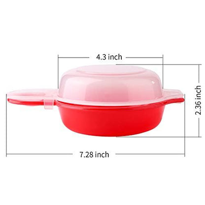 2 sets Microwave Egg Cooker,1 Minute Fast Egg Hamburg Omelet Maker Kitchen Cooking Tool(Red and clear) - CookCave