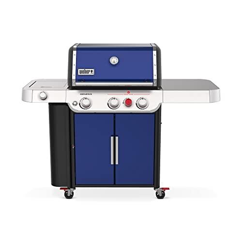 Weber Genesis E-335 Liquid Propane Gas Grill, Deep Ocean Blue - CookCave