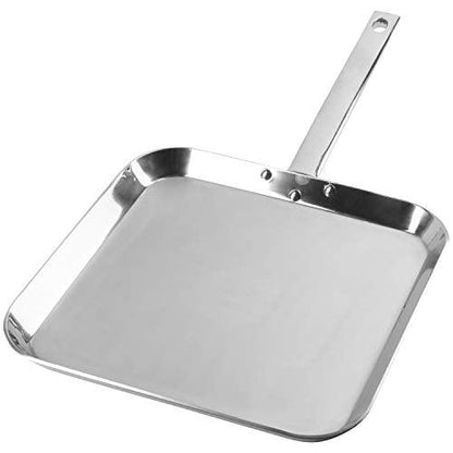 Chef's Secret T304 Stainless-Steel 11-Inch Square Griddle, Ideal for Grilling - CookCave