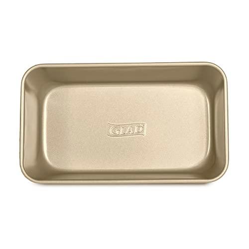 Glad Loaf Baking Pan Nonstick - Heavy Duty Metal Bakeware for Bread and Cakes, 9.5 x 5.5 x 3 inches - CookCave