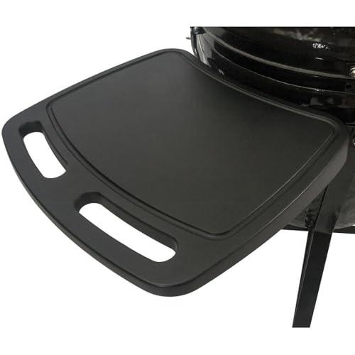 Primo Grills All-in-One Oval Large 300 Ceramic Kamado Grill with Cradle, Side Shelves, and Stainless Steel Grates - PGCLGC (2021), Black - CookCave