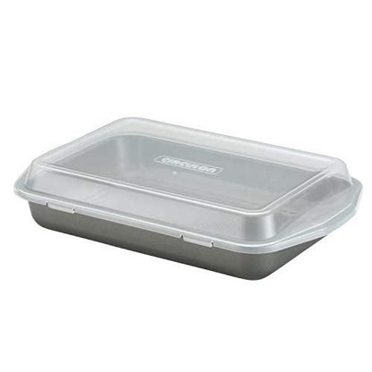 Circulon Total Nonstick Baking Pan With Lid / Nonstick Cake Pan With Lid, Rectangle - 9 Inch x 13 Inch, Gray - CookCave