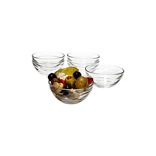 Vikko 3.5" Small Glass Bowls: Clear Bowls - Mise En Place Bowls - Glass Prep Bowls For Cooking - Sauce, Snack, Dessert & Dip Bowls - Glass Cereal Bowls - Glass Bowls for Kitchen - Pinch Bowl Set of 6 - CookCave