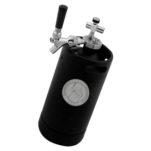 Kleine Keg Mini keg Growlers for Beer, Stainless Steel with Co2 Pressure Regulator, Portable Mini Kegerator, Beer Dispenser to Keep Fresh and Carbonation for Draft Beer, Craft and Homebrew(4L) - CookCave