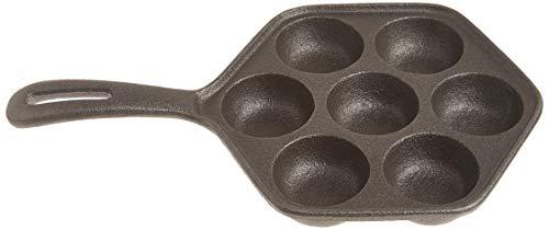 Norpro Cast Iron Stuffed Pancake Pan, Munk/Aebleskiver, 2" / 5cm diameter, Black - CookCave