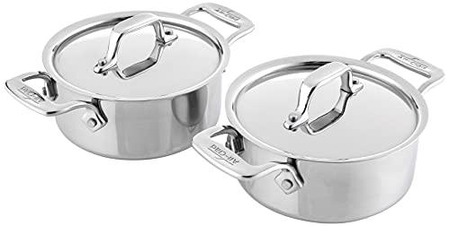 All-Clad Specialty Stainless Steel Ramekin with Lid 2 Piece Oven Broiler Safe 600F Pots and Pans, Cookware Silver - CookCave