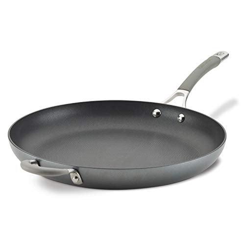 Circulon 81401 14" Helper Handle Hard Anodized Aluminum Skillet, 14 Inch, Oyster Gray - CookCave