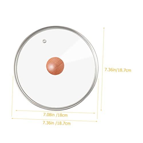 FELTECHELECTR Tempered Glass Lid Steak Cooker Lid Microwave Glass Plate 7 Inch Glass Lid for Frying Pan Replacement Pot Lid Replacement Universal Pot Cover Kitchen Cooking Pot Lid Dome - CookCave