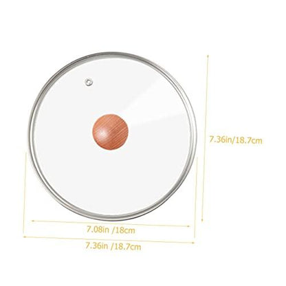 FELTECHELECTR Tempered Glass Lid Steak Cooker Lid Microwave Glass Plate 7 Inch Glass Lid for Frying Pan Replacement Pot Lid Replacement Universal Pot Cover Kitchen Cooking Pot Lid Dome - CookCave