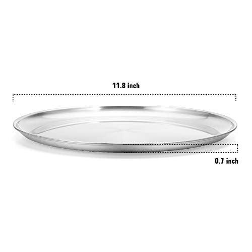 Deedro Pizza Baking Pan Pizza Tray 12 inch Stainless Steel Pizza Pan Round Pizza Baking Sheet Oven Tray Pizza Crisper Pan, Healthy Pizza Cooking Pan for Oven, 2 Pack - CookCave