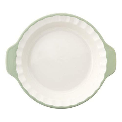 KitchenAid Vitrified Stoneware Pie Plate, 9-Inch, Pistachio - CookCave