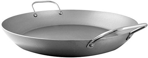 Mauviel Made In France M'Steel Black Steel Paella Pan, 15.75"/40cm, Steel - CookCave