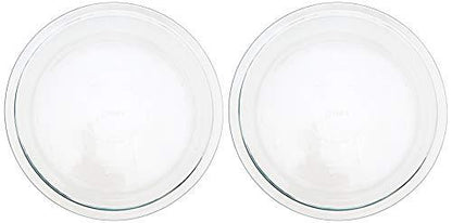 Pyrex 6001003 Glass Bakeware Pie Plate 9" x 1.2" Pack of 2, 5.2, Clear - CookCave