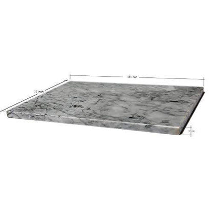 Kota Japan Premium Non-Stick Marble Pastry Cutting Board Slab 15 3/4" X 11 3/4” | No-Slip Rubber Feet | Must Have Stone Pastry Rolling Pin Board for Every Kitchen | Great Baking Creations Ahead! - CookCave