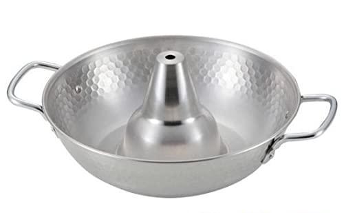 JapanBargain, Authentic Japanese Shabu Shabu Hot Pot Pan Traditional Stainless Steel Hotpot Cooking Pot with Chimney, Made in Japan (26 cm) - CookCave