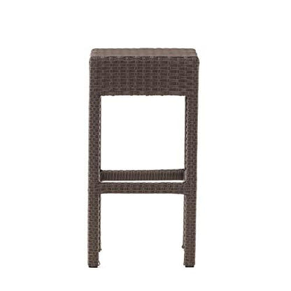 Christopher Knight Home Milton Outdoor Wicker Backless Bar Stools, 2-Pcs Set, Dark Brown - CookCave
